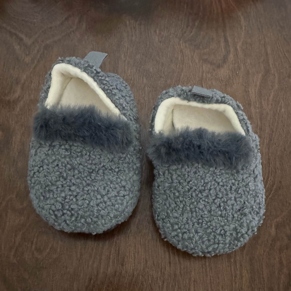 Cozy Gray Kids Slippers